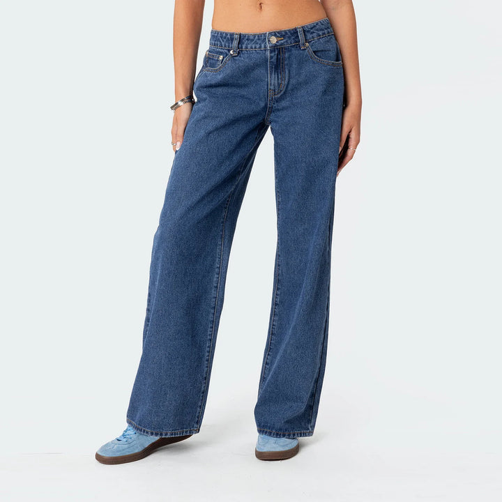 Muse & Valeur | Straight Jeans for Women in Denim Blue