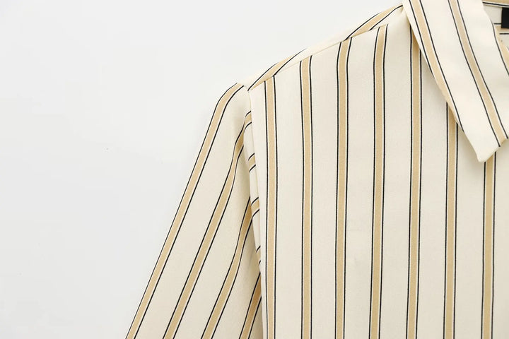 Muse and Valeur | Striped Button-Up Blouse