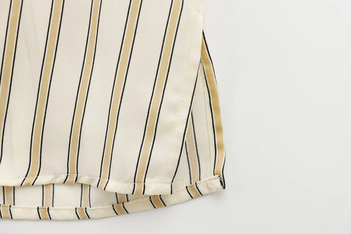Muse and Valeur | Striped Button-Up Blouse