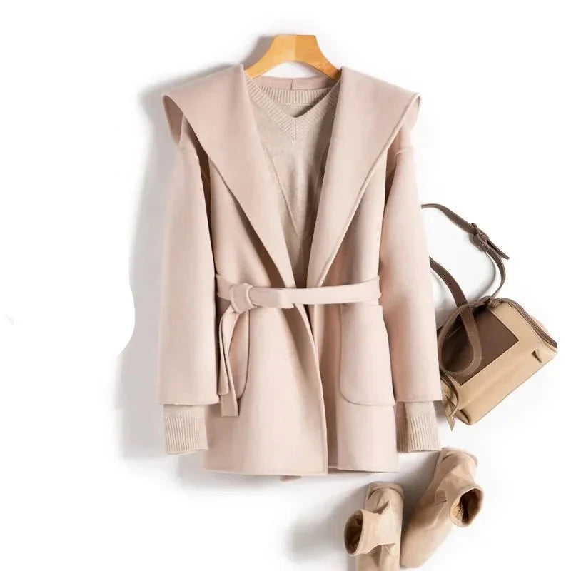 Muse and Valeur | Long Pointed Coat in Camel Hair