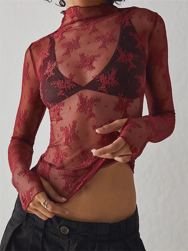 Muse and Valeur | Lace Transparent Top