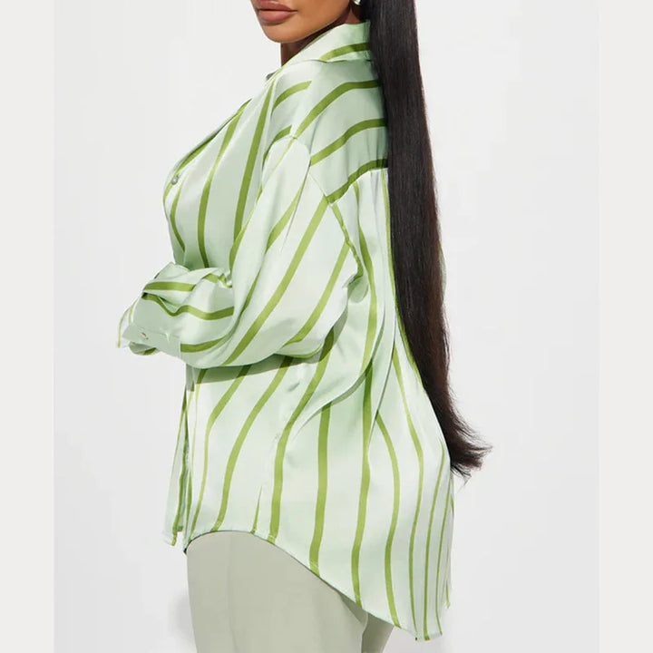 Muse and Valeur | Satin Stripe Shirt
