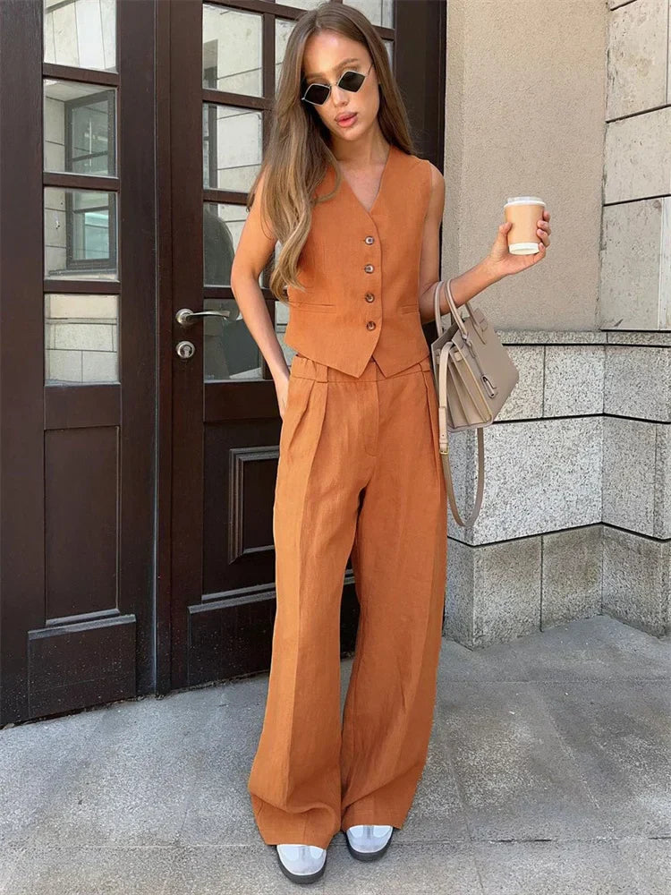 Muse and Valeur | Linen Trouser Set