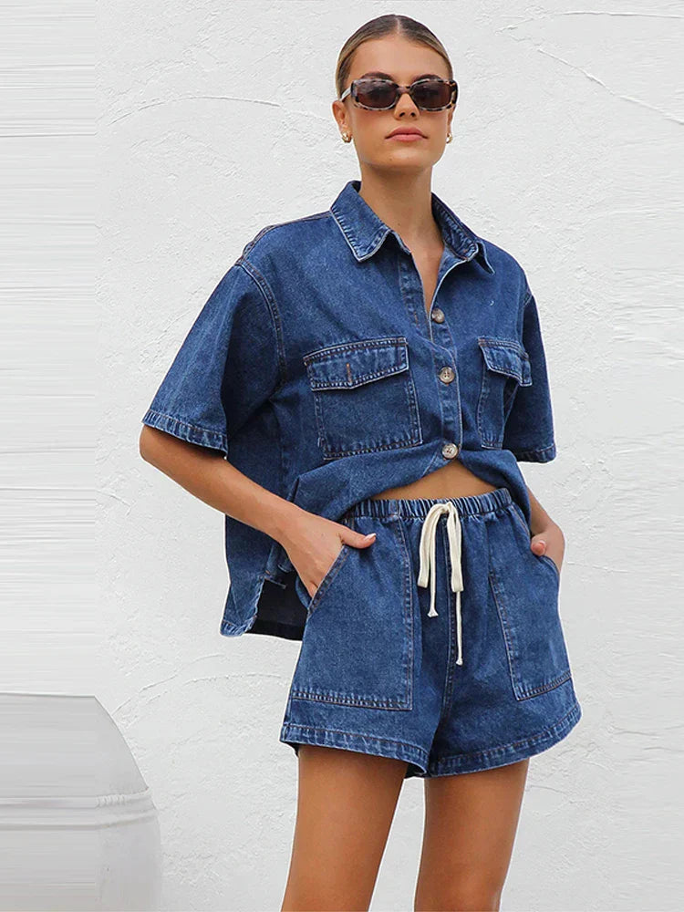 Muse and Valeur | Denim 2-Piece Set