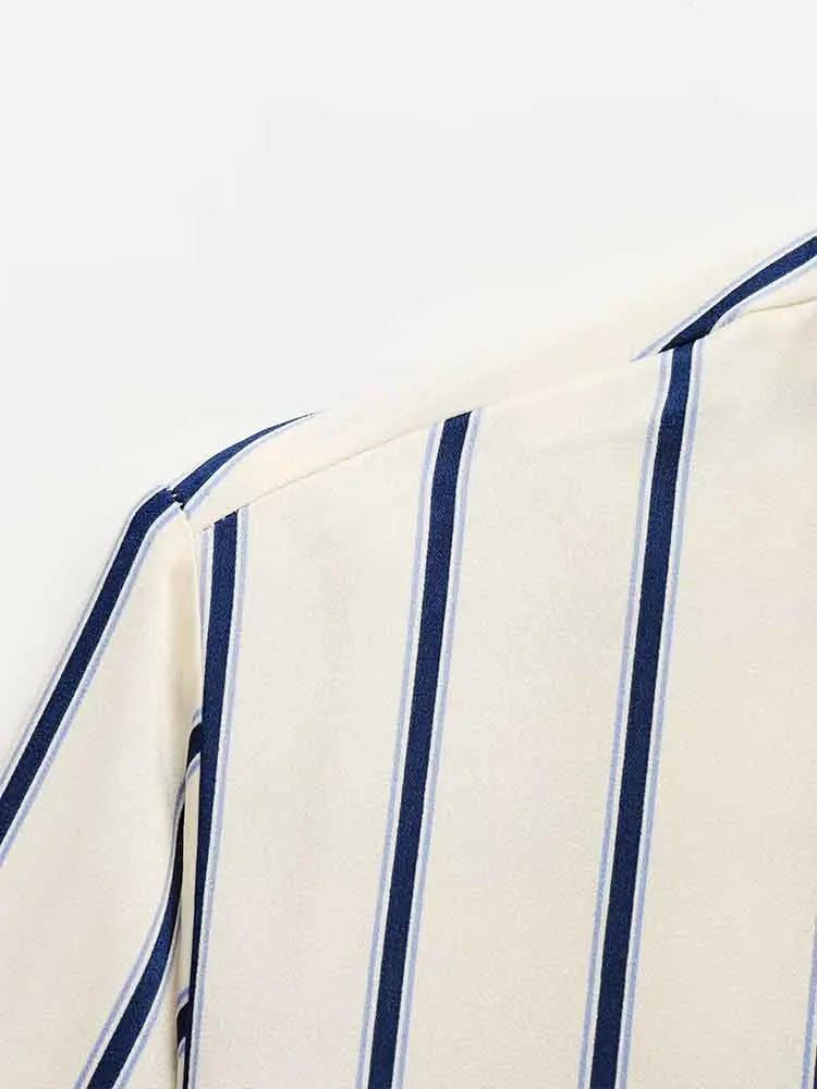 Muse and Valeur | Striped Button-Up Blouse