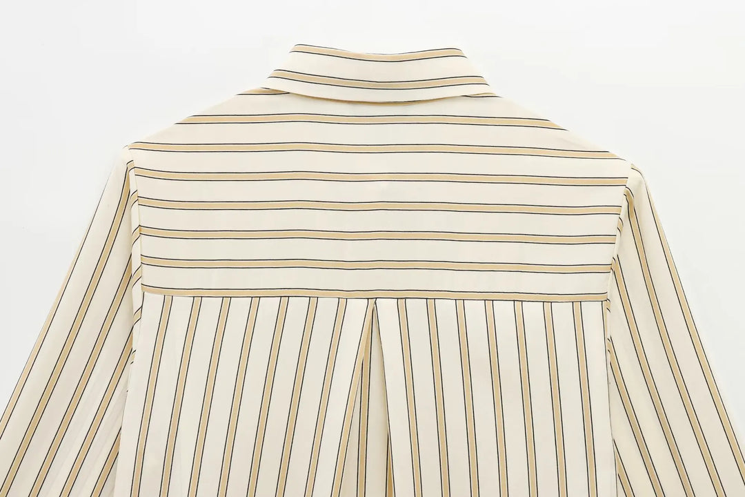 Muse and Valeur | Striped Button-Up Blouse