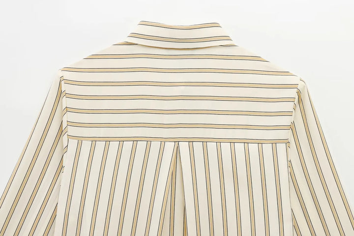 Muse and Valeur | Striped Button-Up Blouse