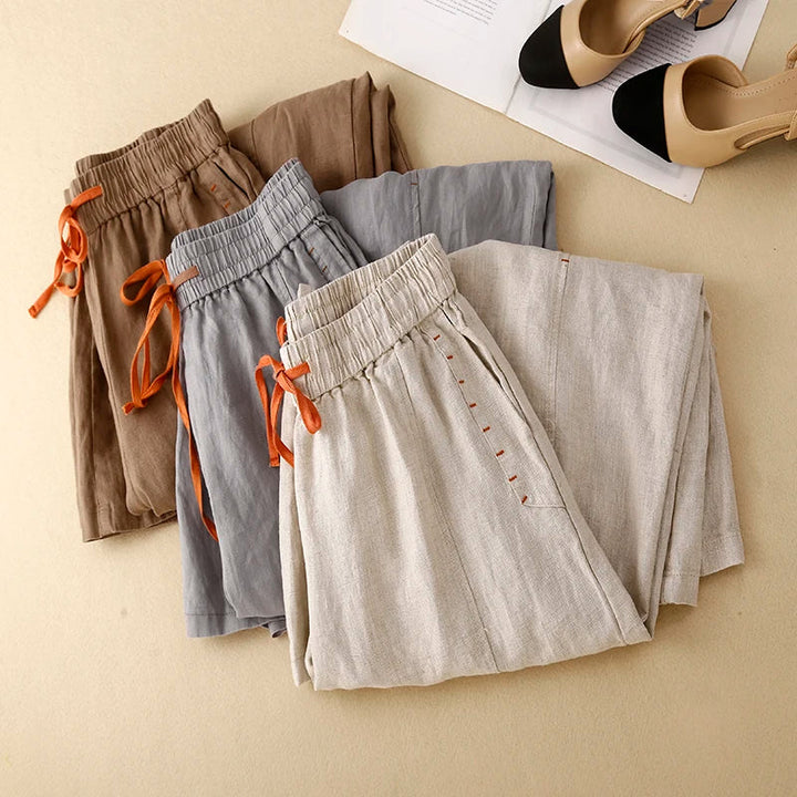 Muse & Valeur | Wide Leg Drawstring Pant for Women in Soft Fabric