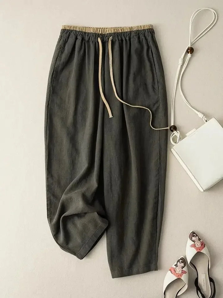 Muse & Valeur | Chambray Linen Tapered Pant for Women