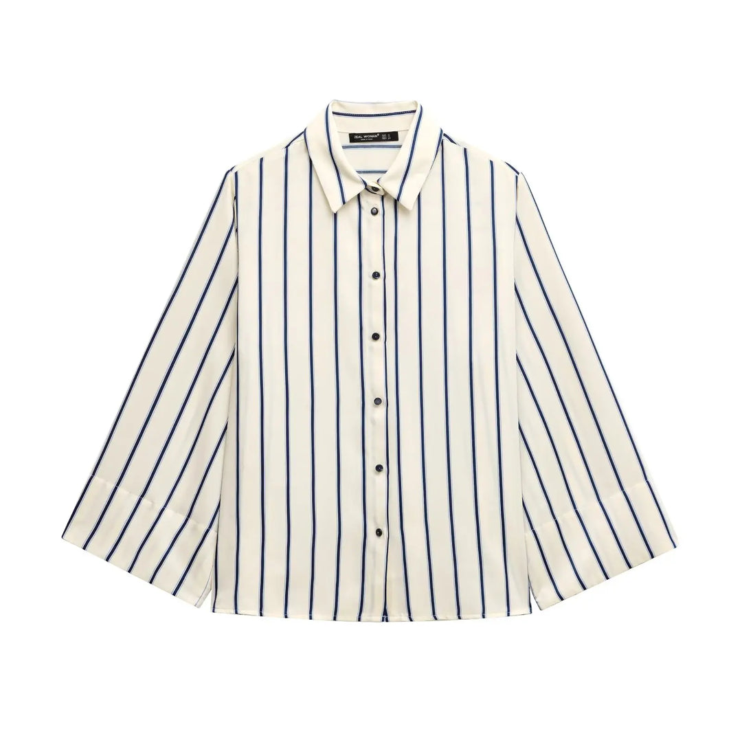 Muse and Valeur | Striped Button-Up Blouse