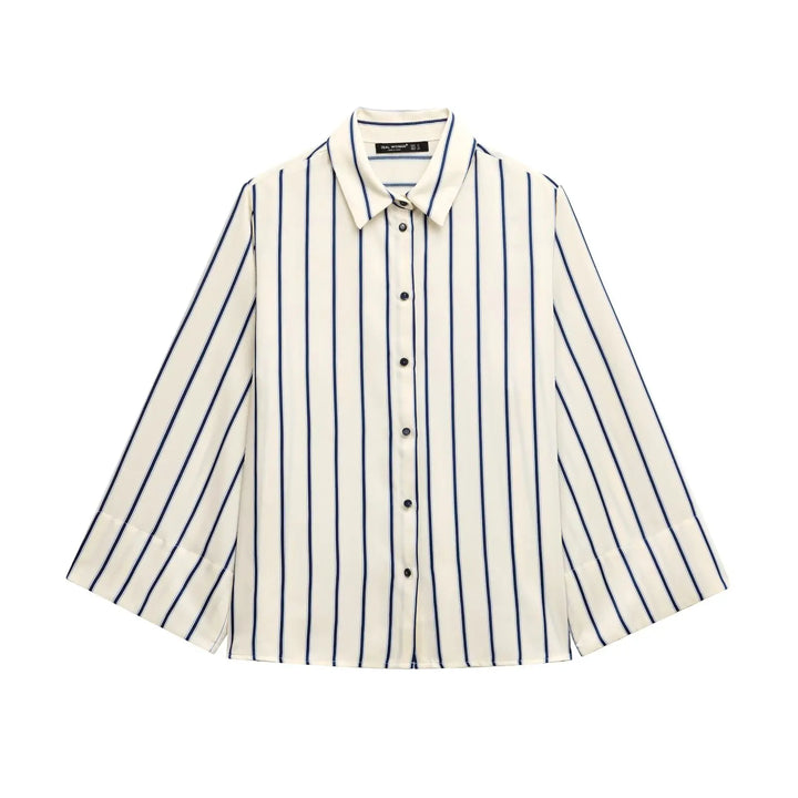 Muse and Valeur | Striped Button-Up Blouse