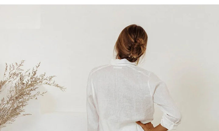 Muse & Valeur | Linen Wide Leg Pant for Women in Ruffle Style