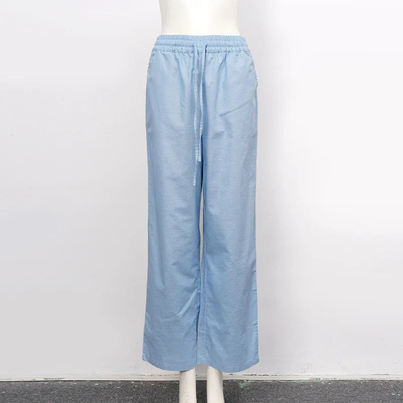 Muse & Valeur | Linen Lounge Pant for Women in Relaxed Fit, Natural Color