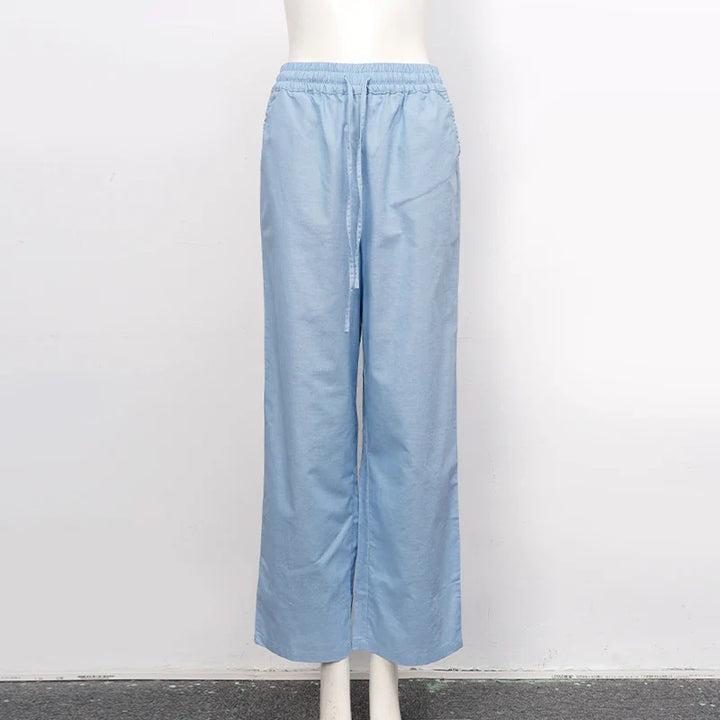 Muse & Valeur | Linen Lounge Pant for Women in Relaxed Fit, Natural Color