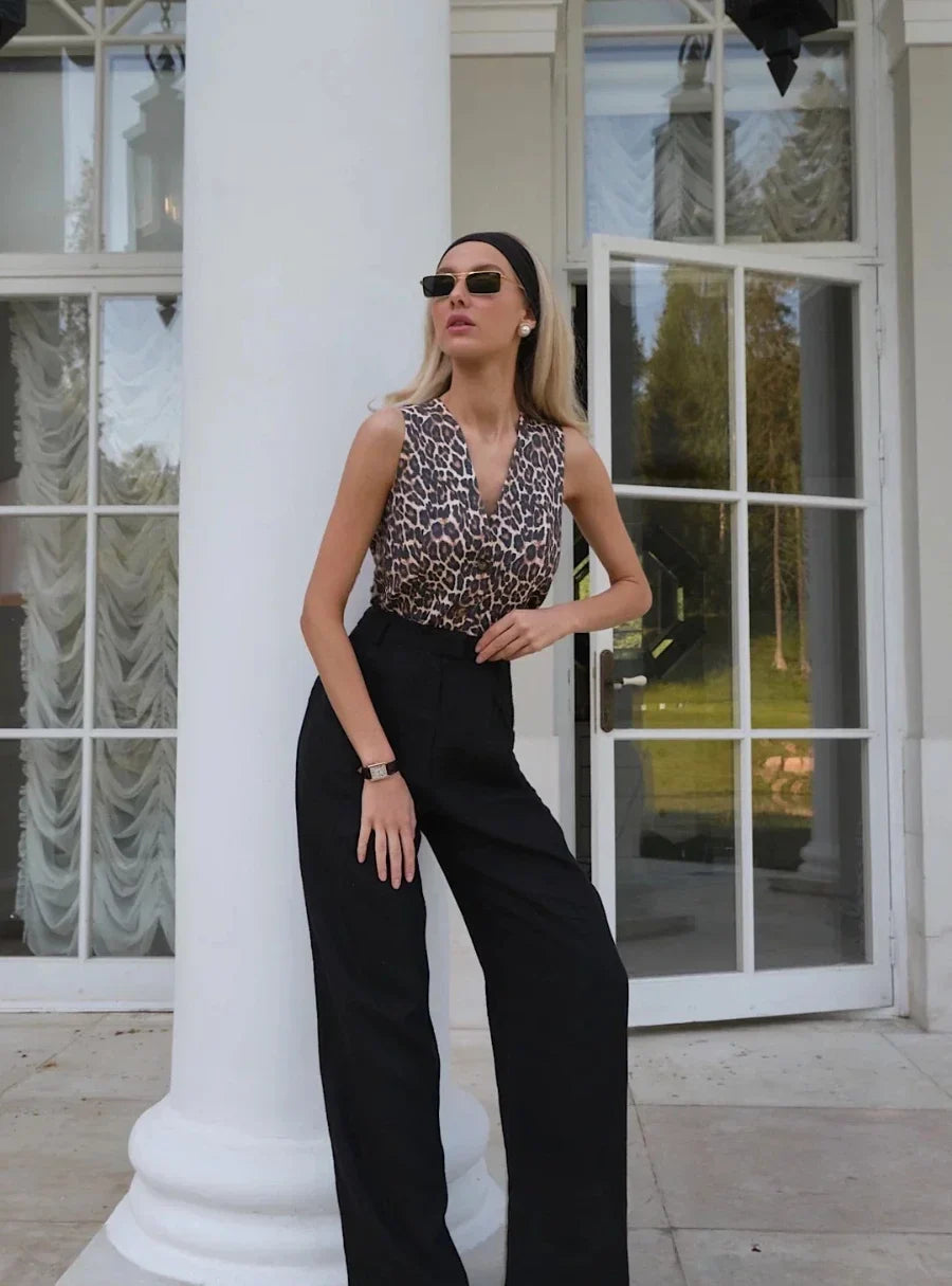 Muse & Valeur | Linen Wide-Leg Trousers for Women in Natural