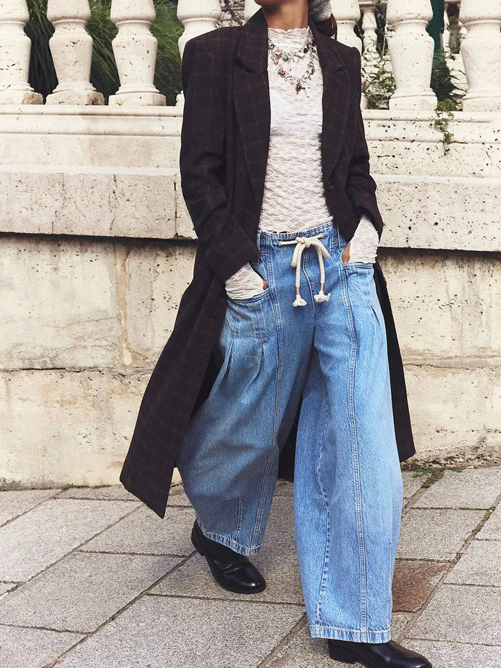 Muse & Valeur | Drawstring Denim Pants for Women