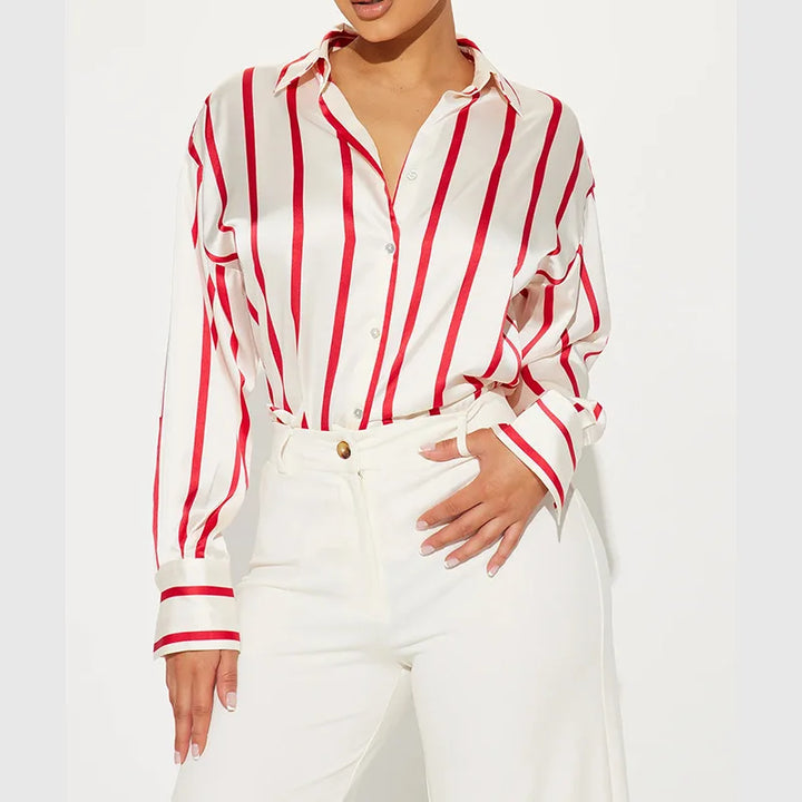 Muse and Valeur | Satin Stripe Shirt