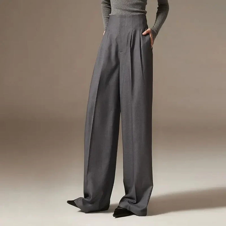 Muse & Valeur | Wide Leg Draped Pants for Women in Elegant Fabric
