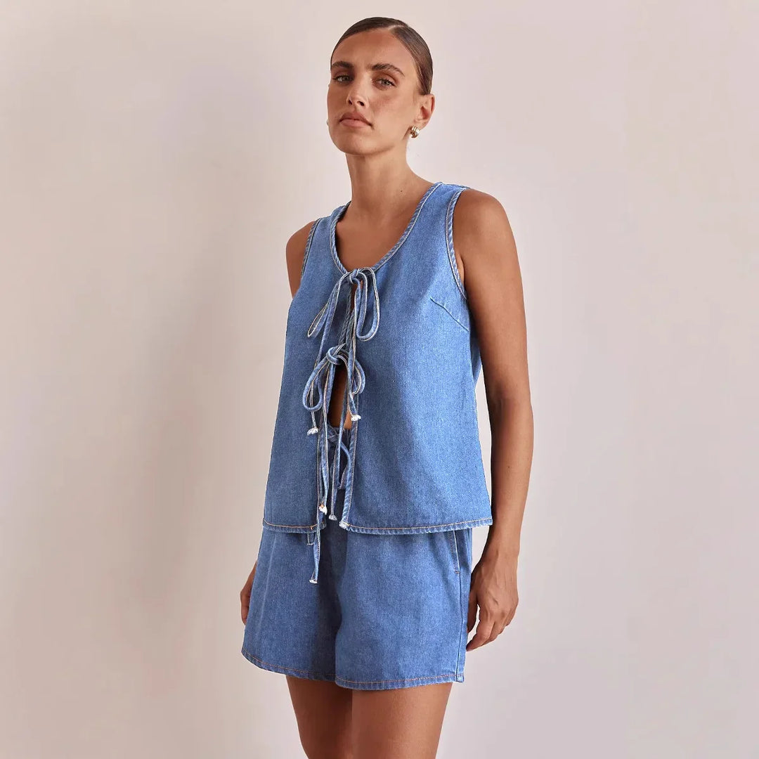 Muse and Valeur | Denim Tie Set