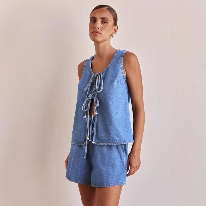 Muse and Valeur | Denim Tie Set