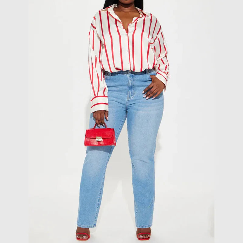 Muse and Valeur | Satin Stripe Shirt