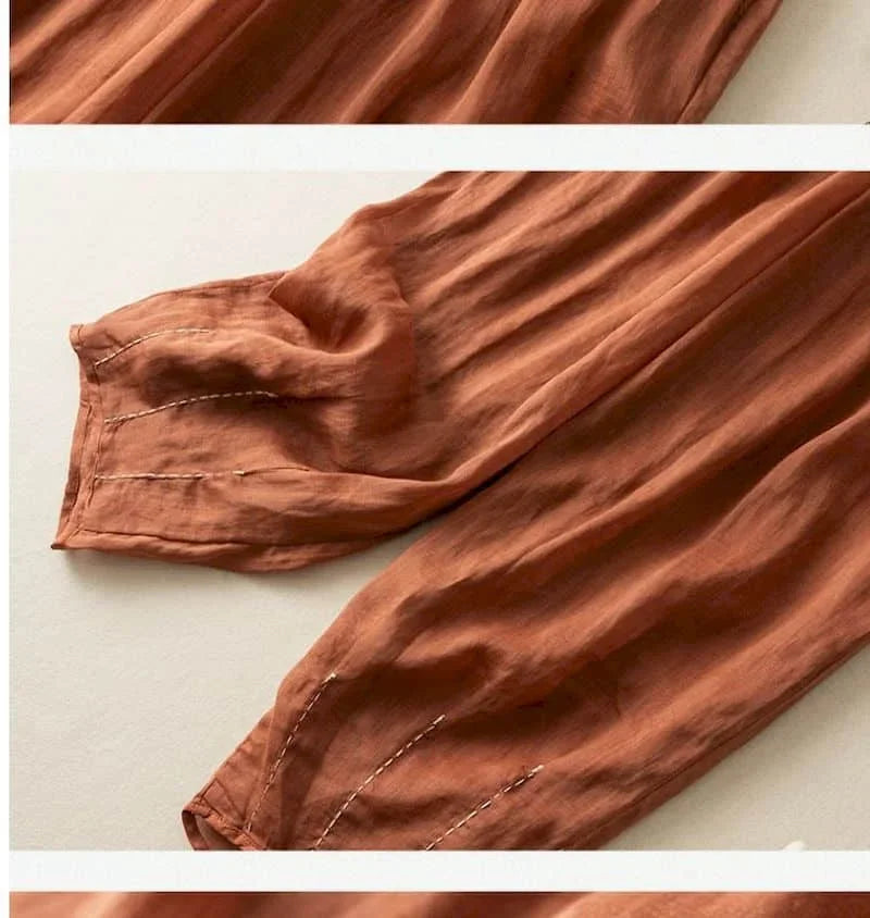 Muse & Valeur | Linen Pants for Women in Natural Fit, Beige