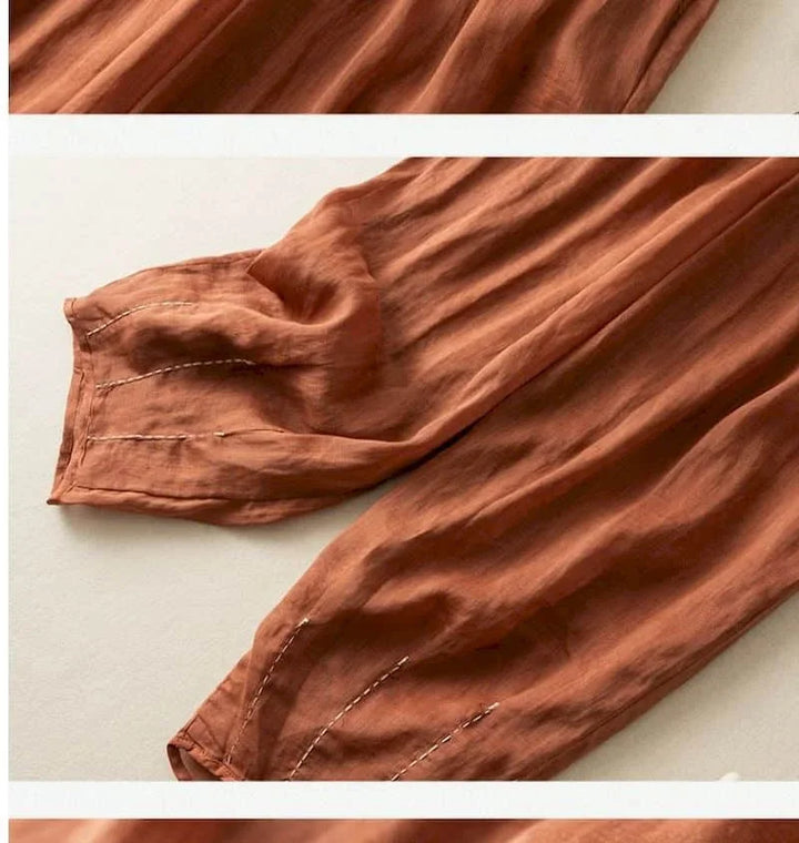 Muse & Valeur | Linen Pants for Women in Natural Fit, Beige