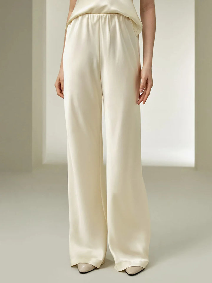 Muse & Valeur | Silk Lounge Trousers for Women in Black
