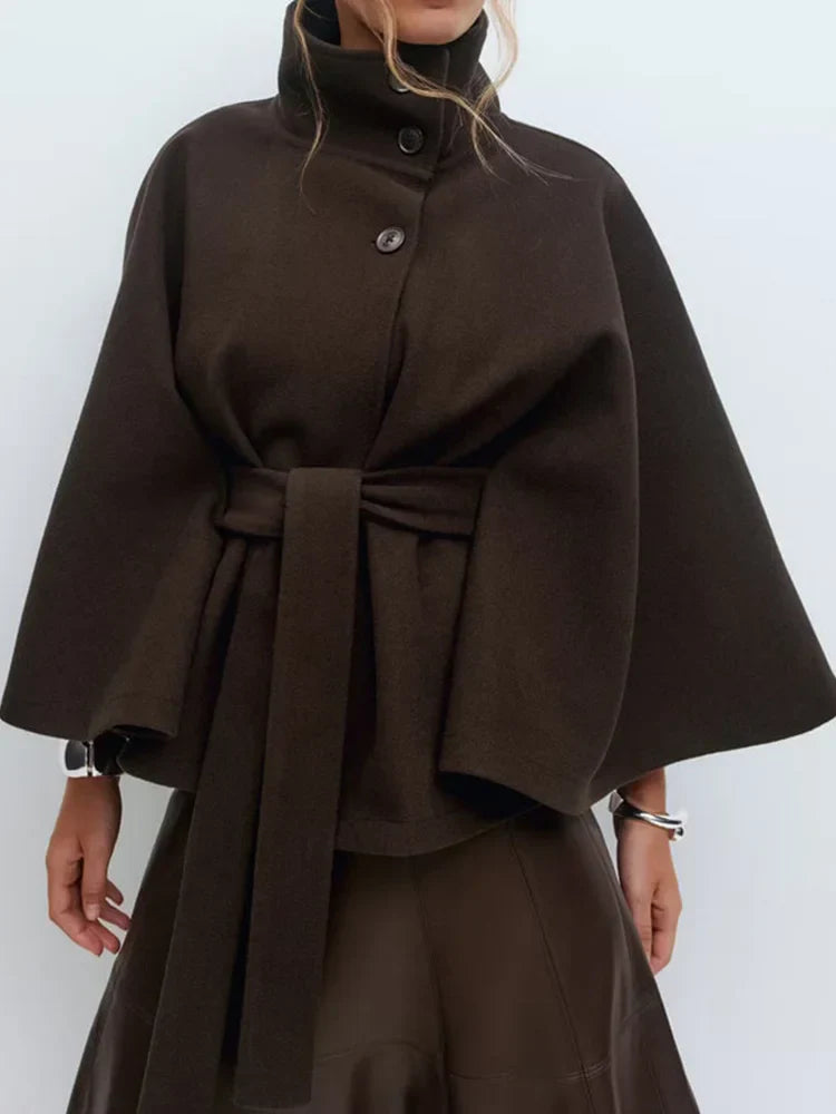 Muse and Valeur | Wool-Blend Cape Coat