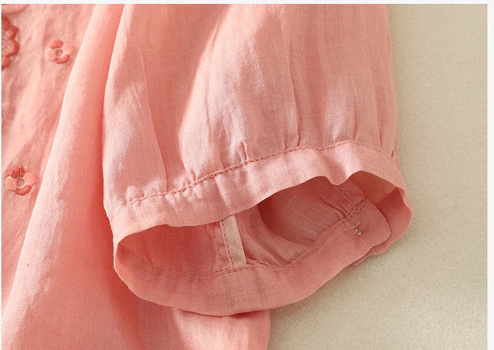 Muse and Valeur | V-Neck Cotton Blouse