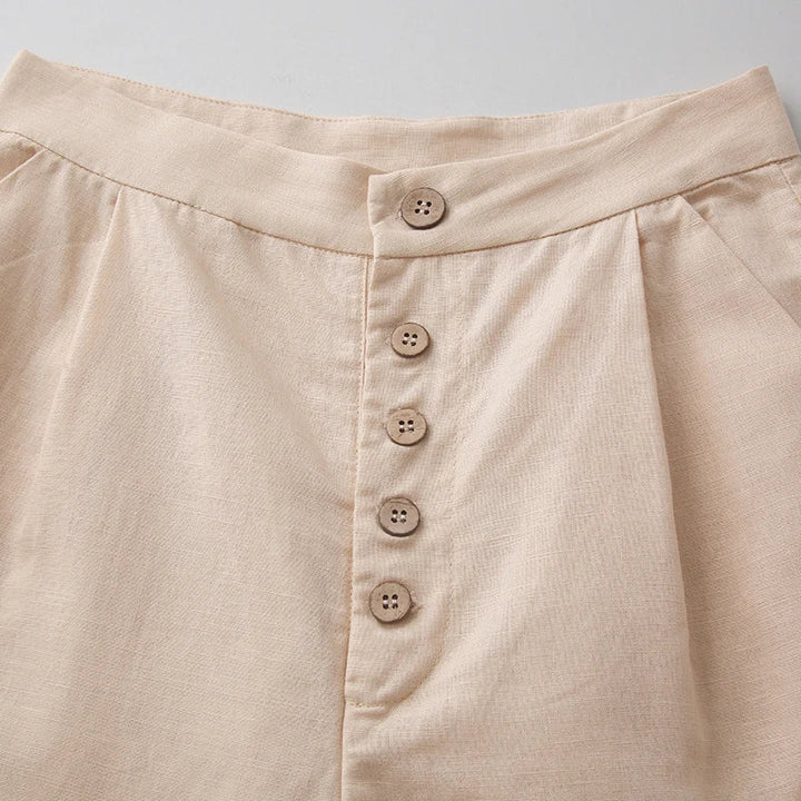 Muse & Valeur | Cotton Wide-Leg Pant for Women in Natural