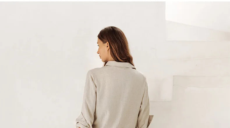 Muse & Valeur | Linen Wide Leg Pant for Women in Ruffle Style