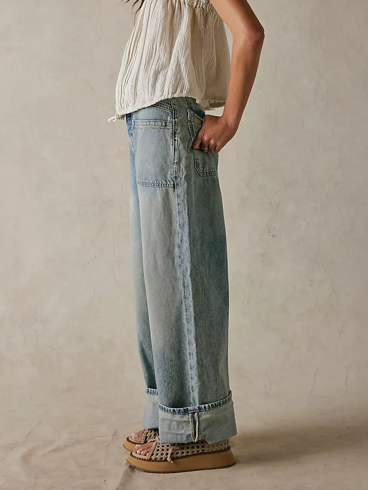 Muse & Valeur | High-Waist Wide-Leg Denim Trousers for Women