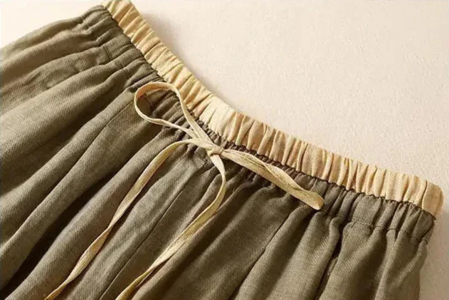 Muse & Valeur | Linen Trousers for Women in Natural Fit, Beige