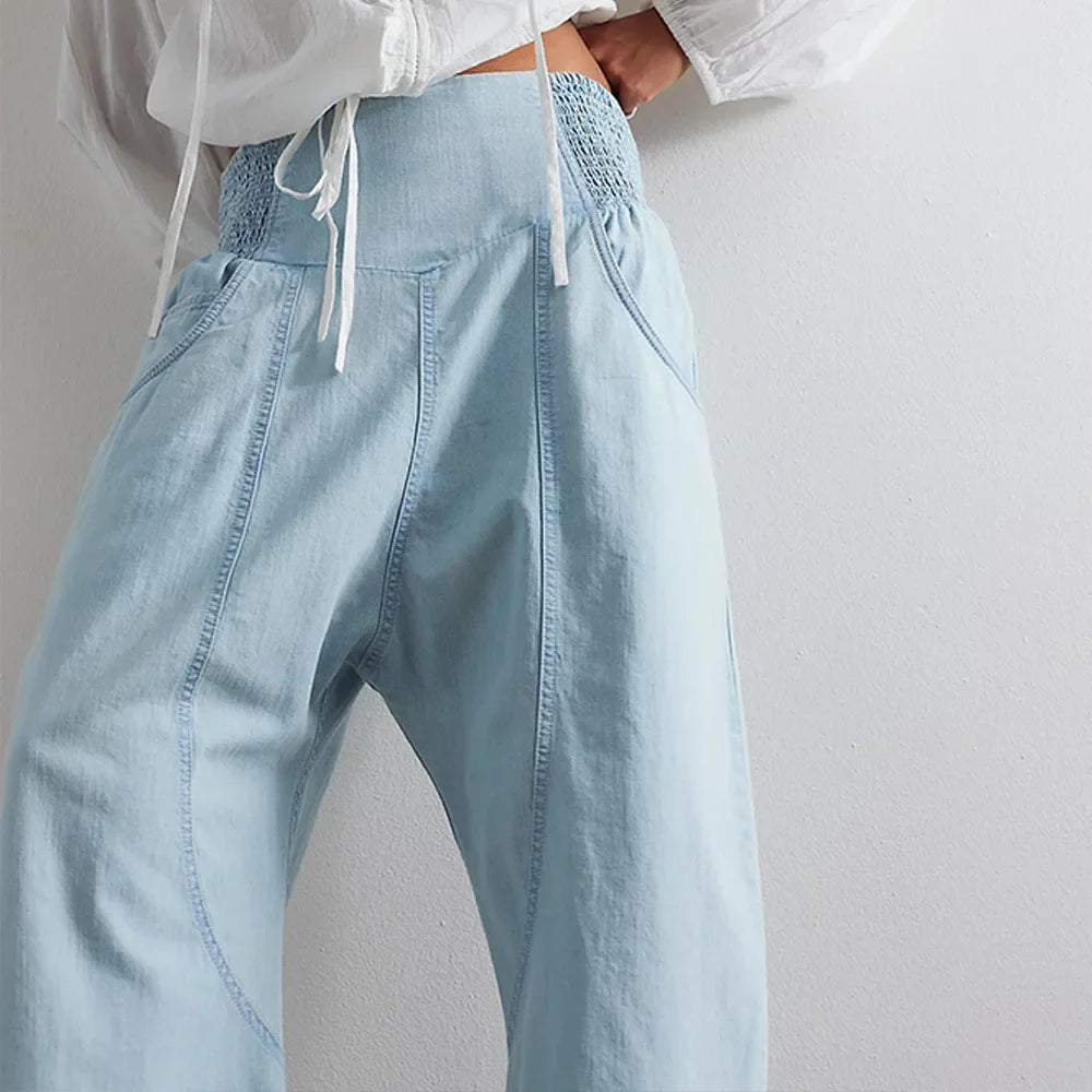 Muse & Valeur | Wide Leg Pant for Women in Soft Fabric, Casual Style, Black