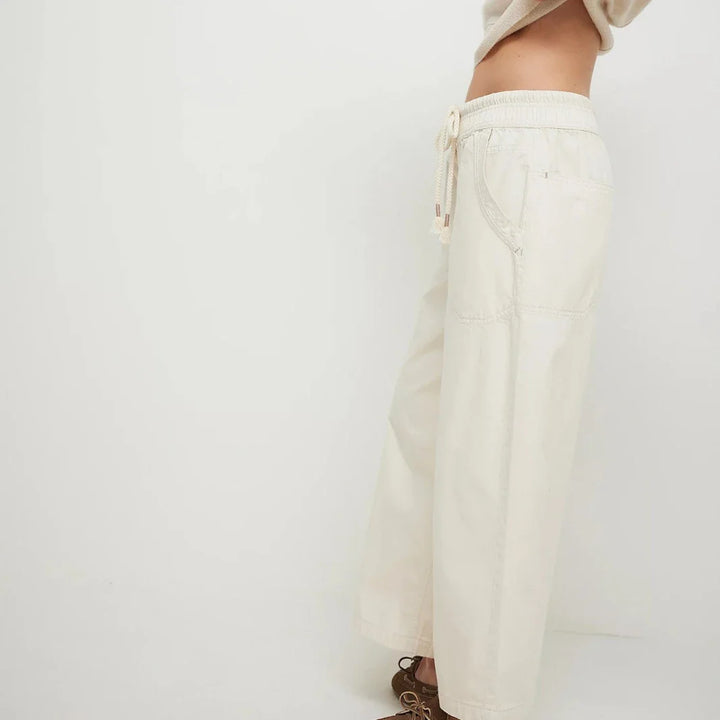 Muse & Valeur | Drawstring Jeans for Women in Denim Blue