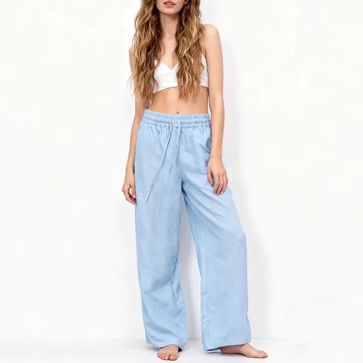 Muse & Valeur | Linen Lounge Pant for Women in Relaxed Fit, Natural Color