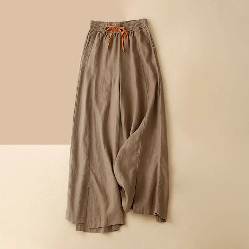 Muse & Valeur | Wide Leg Drawstring Pant for Women in Soft Fabric