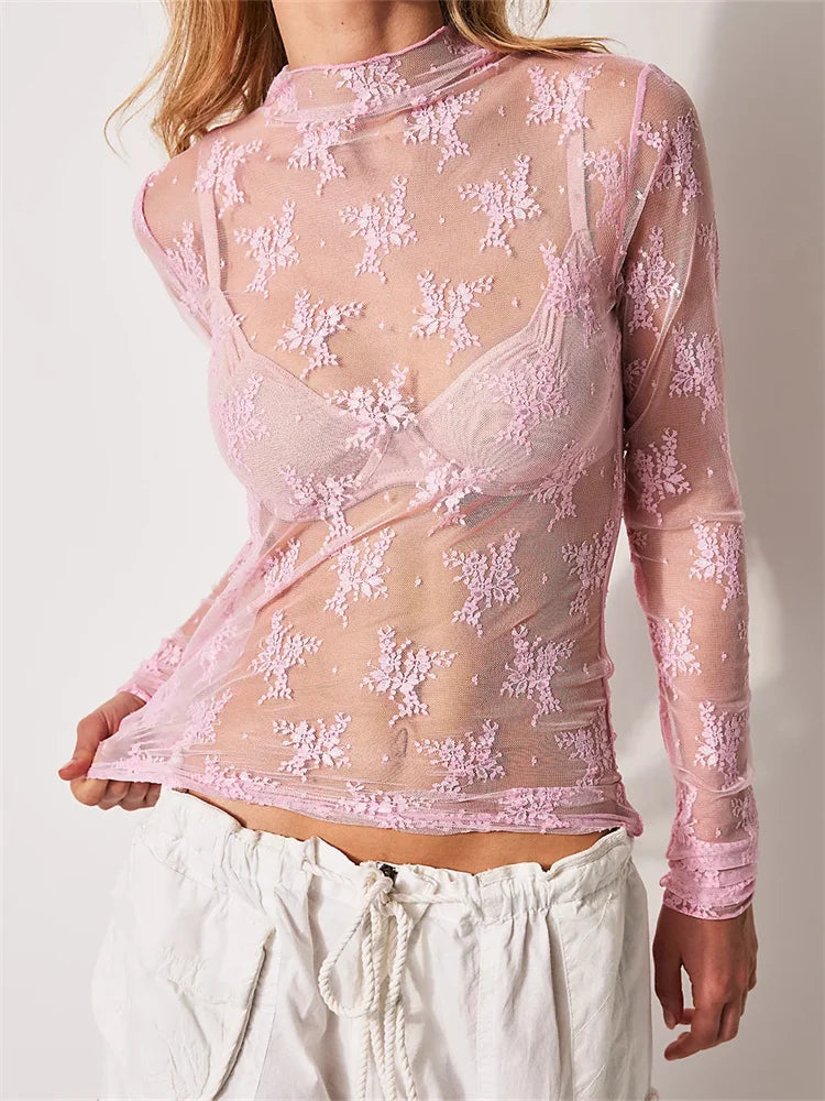Muse and Valeur | Lace Transparent Top