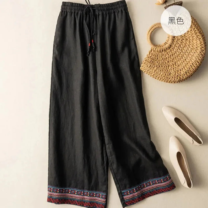 Muse & Valeur | Wide Leg Pant for Women in Natural Fabric