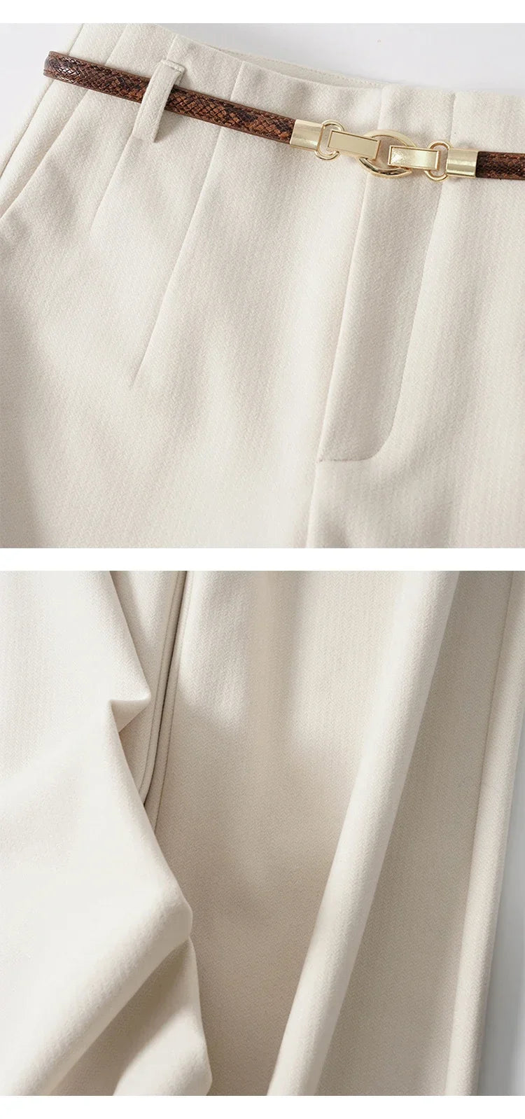 Muse & Valeur | Wide Leg Wool Trousers for Women in Black
