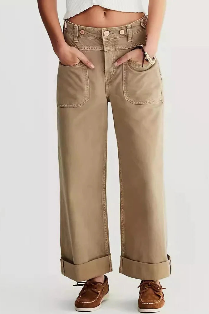 Muse & Valeur | High-Waist Wide-Leg Denim Trousers for Women