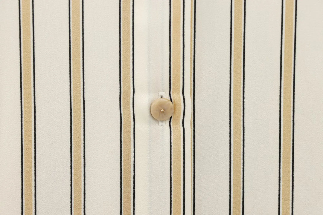 Muse and Valeur | Striped Button-Up Blouse