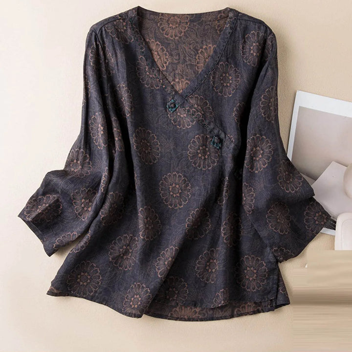 Muse and Valeur | Crosswrap Linen Blouse