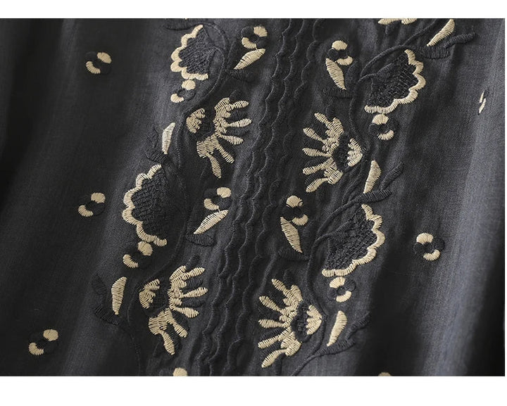 Muse and Valeur | V-Neck Cotton Blouse