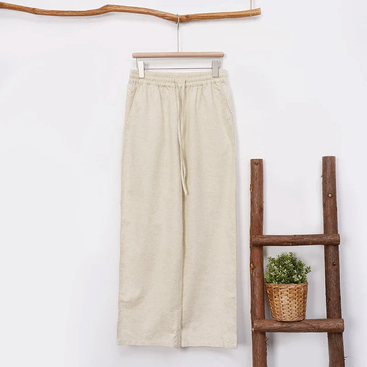 Muse & Valeur | Linen Lounge Pant for Women in Relaxed Fit, Natural Color