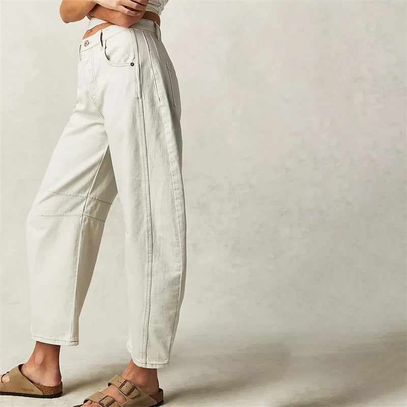 Muse & Valeur | Barrel-Leg Denim Jeans for Women