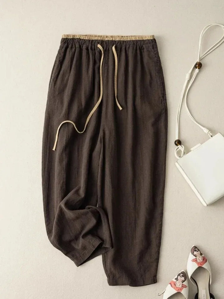 Muse & Valeur | Chambray Linen Tapered Pant for Women