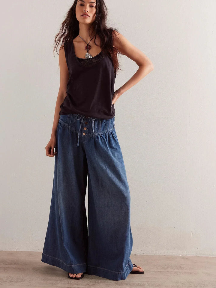 Muse & Valeur | Women's Chambray Pull-On Jeans