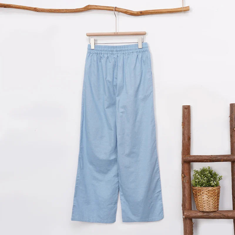 Muse & Valeur | Linen Lounge Pant for Women in Relaxed Fit, Natural Color